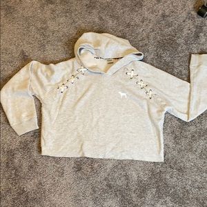 VS Pink cropped hoodie.